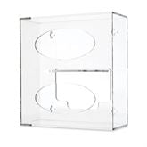 Market Lab Inc Glove Box Holder Wall Mount 2-Box Clear 10.125 W X 4.125 D X 10-3/4 H Inch Acrylic - L7038