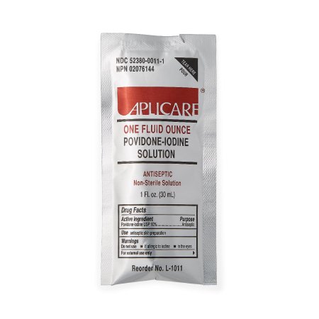 Aplicare - Skin Prep Solution 1 oz. Individual Packet 10% Strength Povidone-Iodine NonSterile - L-1011