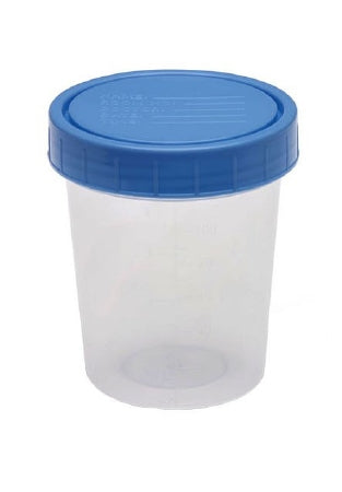 Cardinal Graduated Medicine Cup 2 oz. Clear Cup / Blue Lid Plastic Disposable - SSK9012A