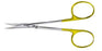 DuroTip - Iris Scissors 4-3/8 Inch Length Surgical Grade Stainless Steel / Tungsten Carbide NonSterile Finger Ring Handle Straight Blades Sharp Tip / Sharp Tip - BC210R