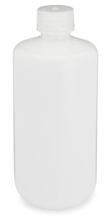 Globe Scientific Diamond RealSeal Laboratory Bottle Narrow Mouth, Round High Density Polyethylene 500 mL - 7060500