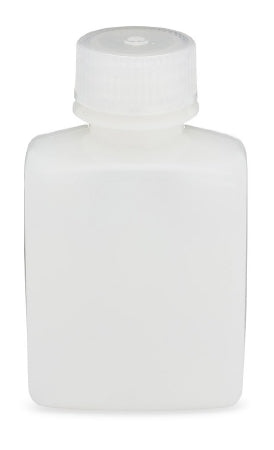 Diamond RealSeal - Laboratory Bottle Rectangular / Wide Mouth HDPE / Polypropylene Closure 125 mL (4 oz.) - 7100125