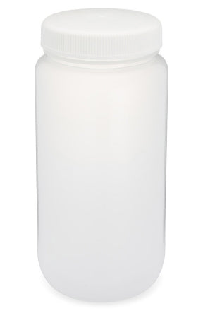 Globe Scientific Diamond RealSeal Laboratory Bottle Wide Mouth, Round Polypropylene 2 Liter - 7002000