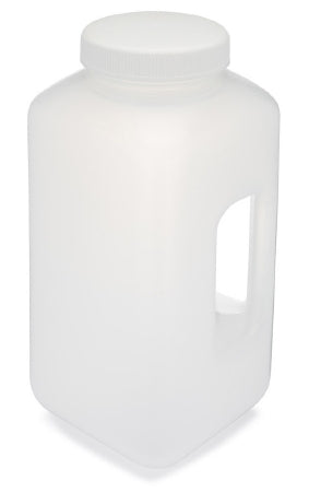 Globe Scientific BOTTLE, LAB WIDE MOUTH HANDLE SQ AMBER PP CLOSURE 4L (6/CS) - 7164000