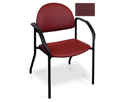 Hausmann Industries CHAIR, SIDE DEEP WINE W/ARMS - 2158-724