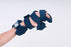 ComfySplints Progressive - Resting Hand Splint with Five Straps Broadcloth / Foam / Steel Right Hand Navy Blue One Size Fits Most - 24-3316