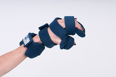 Fabrication Enterprises Comfy Splints Progressive with Five Straps Resting Hand Splint Right Hand Blue Adult - 24-3316
