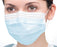 Valumax International Tissue-Soft Procedure Mask Pleated Earloops One Size Fits Most Sky Blue - 5230E-SB