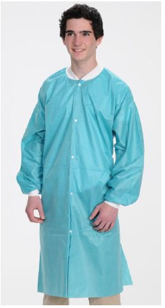Valumax International Lab Coat Valumax Easy-Breathe Teal Small Knee Length Limited Reuse - 3560TES