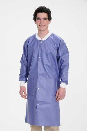 Valumax International Lab Coat Valumax Extra-Safe Blueberry Medium Knee Length Limited Reuse - 3660BBM