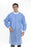 Valumax International Lab Coat Valumax Extra-Safe Steel Blue Medium Knee Length Limited Reuse - 3660EBM