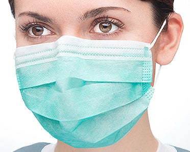 Valumax International ValuMax Ultra 3-in-1 Sensitive Procedure Mask Pleated Earloops One Size Fits Most Green - 5630E-GR