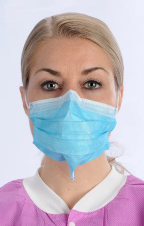 Valumax International ValuMax Double Seal Procedure Mask Pleated Earloops One Size Fits Most Aqua - 5630ADE-AQ