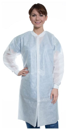 Valumax International Lab Coat Valumax Easy-Breathe White Large Knee Length Disposable - NP3560WHL