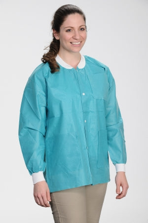 Valumax International Lab Jacket Valumax Extra-Safe Teal 2X-Large Hip Length Limited Reuse - 3630TE-2XL