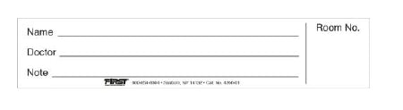 First Healthcare Products - ID Spine Insert Card - 4266-14