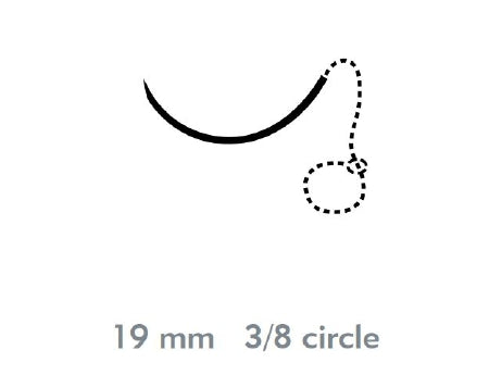 Monoderm - Suture with Needle Absorbable Uncoated Undyed Suture Monofilament Polyglycolic Acid Suture Size 2 - 0 27 Inch Suture 1-Needle 26 mm Length 3/8 Circle Precision Point - Reverse Cutting Needle - VLM-2016
