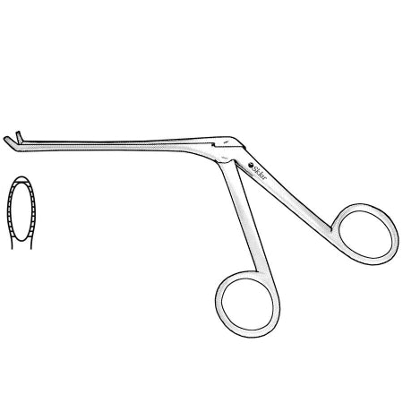 Sklar Sklar Thru-Cut Forceps Blakesley 4-3/4 Inch Length Premium OR Grade Stainless Steel NonSterile NonLocking Finger Ring Handle Straight 3.5 mm Fenestrated Serrated Punch Tip - 70-5473