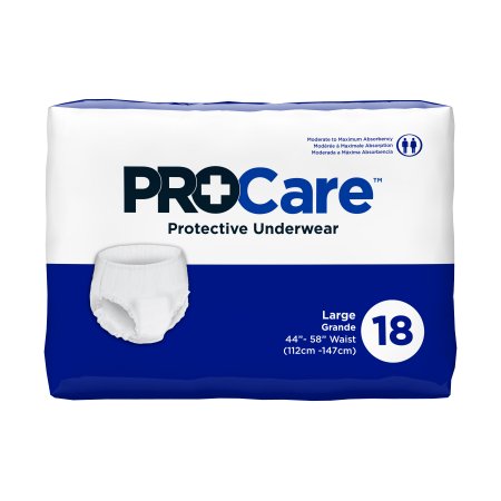 First Quality Procare Adult Absorbent Underwear ProCare Pull On Large Disposable Moderate Absorbency - CRU-513
