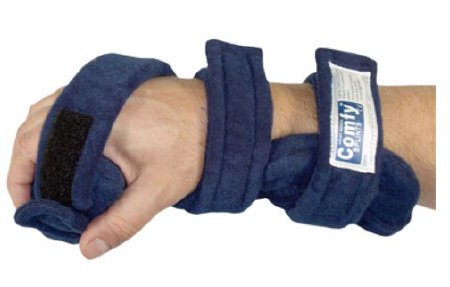 ComfySplints - Resting Hand / Thumb Splint Foam / Terry Cloth / Steel Left or Right Hand Blue Large - 24-3125