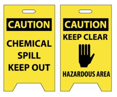 Fisher Scientific - Floor Sign Caution CAUTION Chemical Spill - 17-982-3C