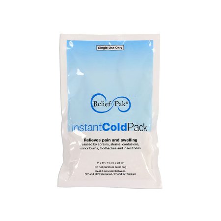 Relief Pak - Instant Cold Pack General Purpose Standard 6 X 9 Inch Plastic / Ammonium Nitrate / Water Disposable - 11-1020