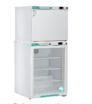 Corepoint Scientific White Diamond Series - Refrigerator / Freezer Laboratory Use 7 cu.ft. 2 Swing Doors; 1 Glass, 1 Solid Automatic / Cycle Defrost - Horizon Scientific - PRF072WWG/0A