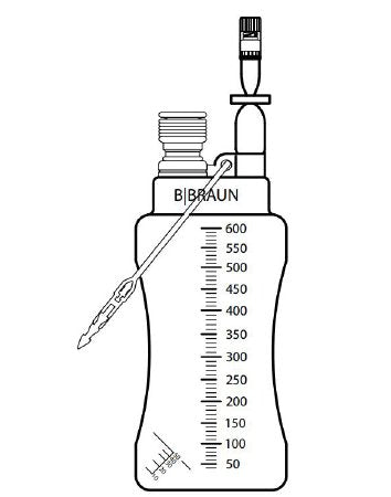 B. Braun Accel Evacuated Drainage Bottle 600 mL - 622299