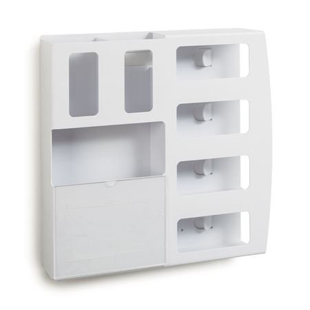 MarketLab - PPE Dispenser Wall / Door Mount White 4-3/4 X 22.875 X 22.875 Inch ABS Plastic - 13344