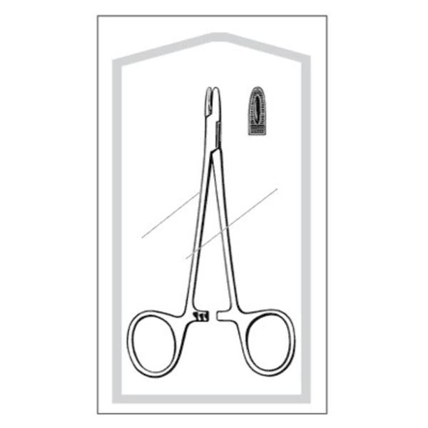 Sklar Instruments Holder Needle Derf Econo 4-3/4" Serrated Jaw Stainless Steel Disposable 25/Ca - 96-2583
