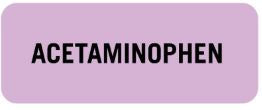 United Ad Label UAL Pre-Printed Label Anesthesia Label Acetaminophen Lavender 7/8 X 2-1/4 Inch - ULIV722