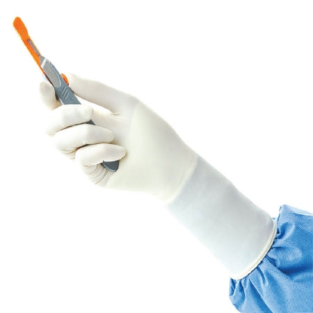 PremierPro - Surgical Glove Size 6.5 Sterile Pair Latex Extended Cuff Length Smooth White Chemo Tested - 44165