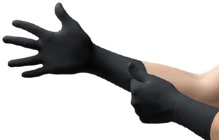 MICROFLEX - Exam Glove 2X-Large NonSterile Nitrile Extended Cuff Length Fully Textured Black Not Chemo Approved - 93862110