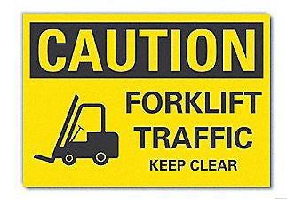Grainger LYLE Caution Sign CAUTION Forklift Trucks Operating Beyond This Point - 456H40