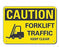 Grainger LYLE Caution Sign CAUTION Forklift Trucks Operating Beyond This Point - 456H40