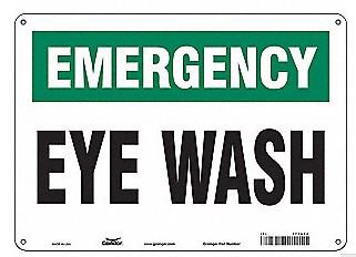 Grainger CONDOR Directory Sign Emergency Eye Wach - 471A94