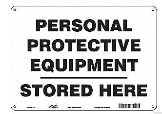 Grainger CONDOR Directory Sign Personal Protective Equipment Stored Heer - 466N88