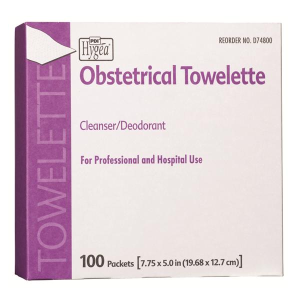 PDI Professional Disposables Towelette Cleansing Hygea .4% Bkz/5%Alc/Chlrthml Indv2 Pkgng Lt Frsh 100/Bx, 10 Bx/Ca - D74800