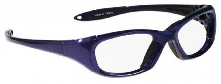 Wolf So-Rad - Radiation Protection Glasses Wraparound Clear Tint Glass Lens Blue Frame Over Ear One Size Fits Most - 14139-BL
