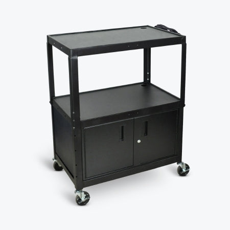 CART, UTILITY ADJ HEIGHT STEELXLG 32"X20"X42" W/CABINET