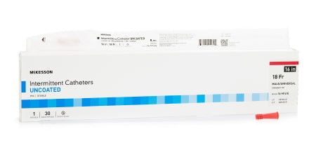 McKesson McKesson Urethral Catheter Straight Tip PVC 18 Fr. 16 Inch - 16-M1618
