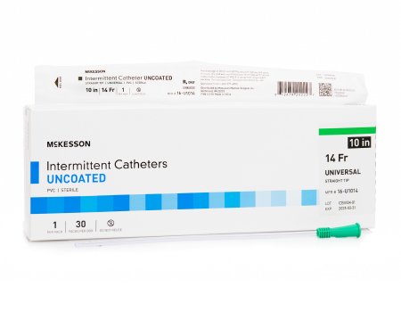 McKesson McKesson Urethral Catheter Straight Tip PVC 14 Fr. 10 Inch - 16-U1014