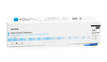 McKesson - Urethral Catheter Straight Tip Hydrophilic Coated PVC 10 Fr. 16 Inch - 16-MH1610