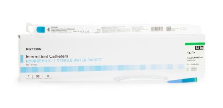McKesson - Urethral Catheter Straight Tip Hydrophilic Coated PVC 14 Fr. 16 Inch - 16-MH1614