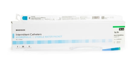 McKesson McKesson Urethral Catheter Straight Tip Hydrophilic Coated PVC 14 Fr. 16 Inch - 16-MH1614