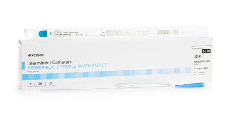 McKesson - Urethral Catheter Coude Tip Hydrophilic Coated PVC 12 Fr. 16 Inch - 16-MH1612C