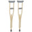Sammons Preston - Underarm Crutches Wood Frame Adult 351 lbs. Weight Capacity Wing Nut Adjustment - 081585397