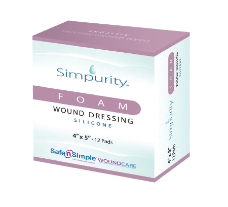 Safe N Simple DRESSING, WOUND SIL TRANSPARENT FILM 4"X5" (12/BX 16BX/CS) - SNS57245