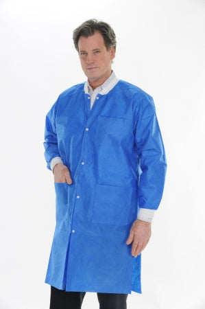 Valumax International Lab Coat Valumax Extra-Safe Royal Blue 5X-Large Knee Length Limited Reuse - 3660RY5XL