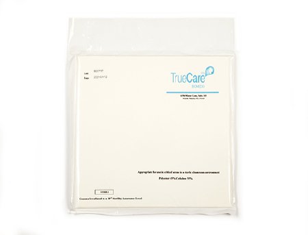 TrueCare Biomedix Cleanroom Wipe ISO 5 White Sterile Cellulose Blend 12 X 12 Inch Disposable - TCBWIP12